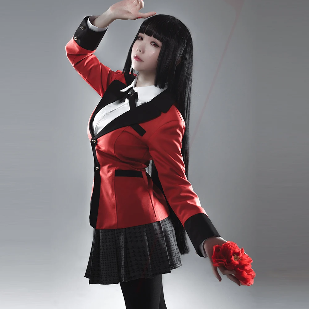 Костюмы для косплея Для женщин аниме Kakegurui Yumeko Jabami японская школьная девочек
