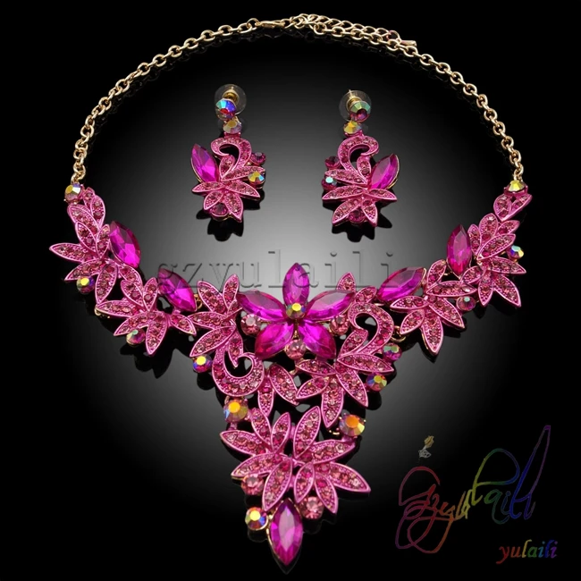 Прямая поставка с китайской фабрики яркие индийские свадебные ювелирные наборы