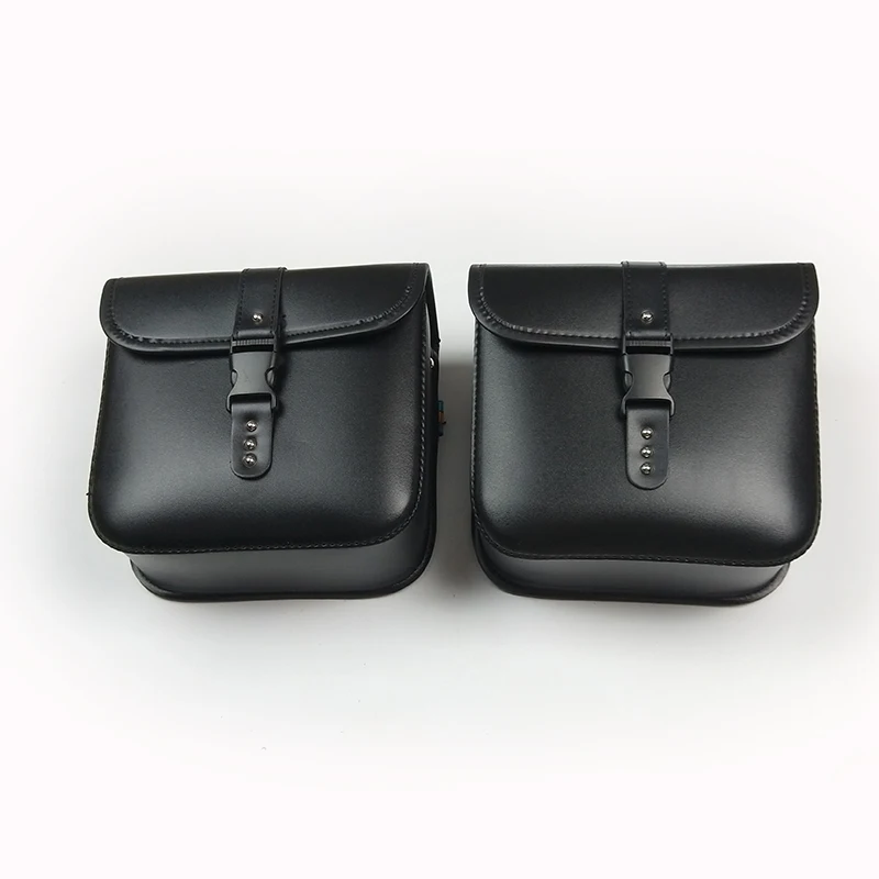 XL883 XL1200 Motorcycle Saddle Bags XL883 XL1200 Pu Leather Side Tool Bag Luggage Black Travel bags