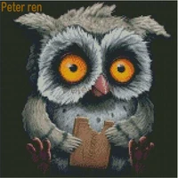 peter ren diy diamond painting cross stitch full square drill or round diamond mosaic icon diamond embroidery owl chocolate