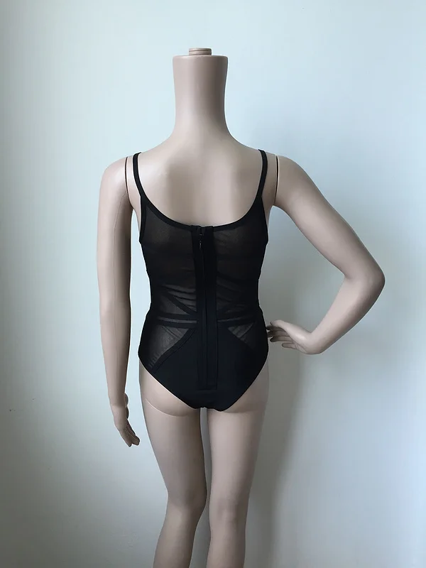 Высококачественный ажурный сетчатый бандажный купальник из вискозы сексуальный