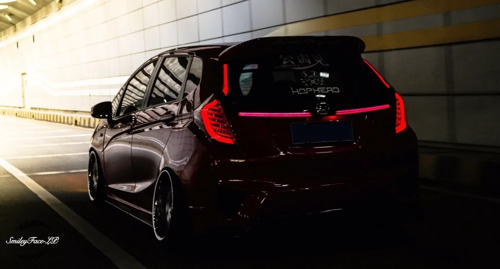Автомобильный Стайлинг Carbo для Honda Jazz Fit 2018 задний светодиодный фонарь DRL + стоп