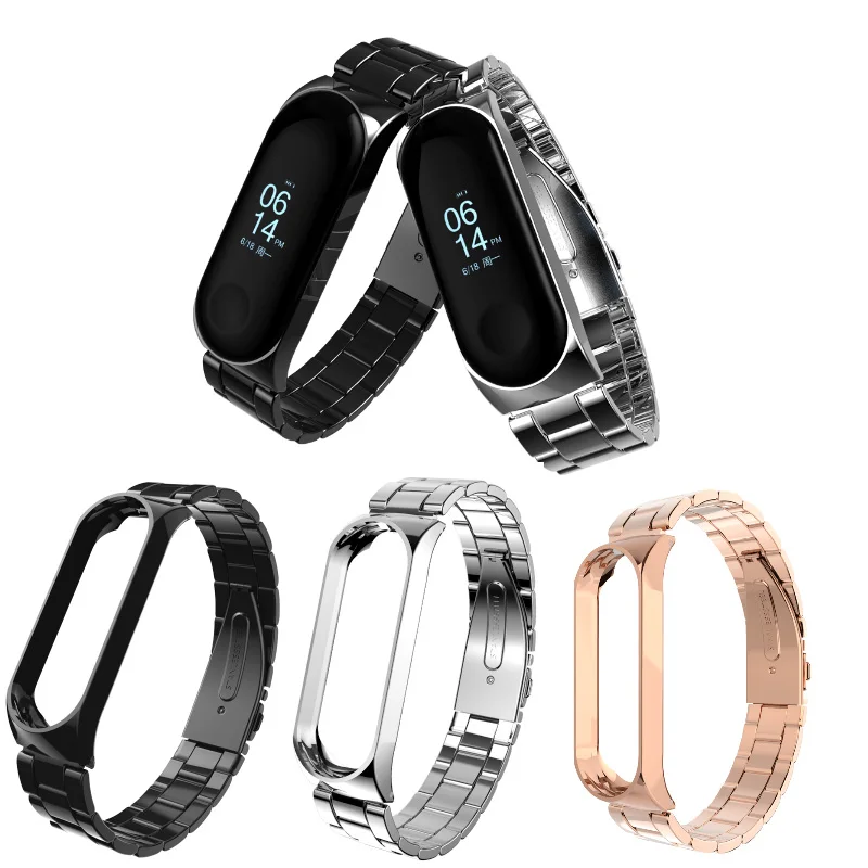 Браслет mi band 3 из нержавеющей стали сменные ремешки для часов xiaomi mi band 3 металлический ремешок для часов умный Браслет
