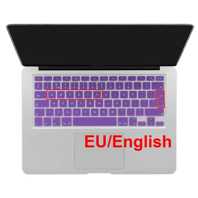 Евро макет Английский алфавит наклейки на клавиатуру для Macbook Pro 13 &quot15&quot 17 &quotAir