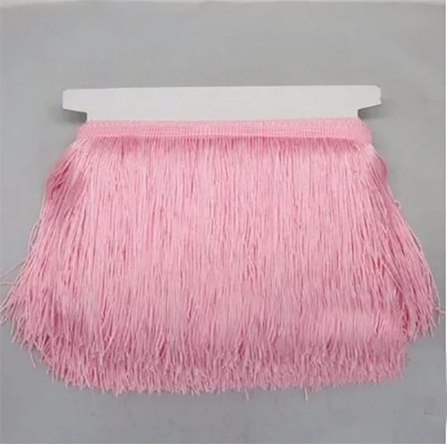 Light Pink Длинные 15/20/30 см, 2 шт/комплект ярда кружевной отделкой сапоги с бахромой в стиле «сделай сам» латинские танцы платье этап одежда аксессуары декоративные кисточки для штор JK139 - Цвет: Light Pink