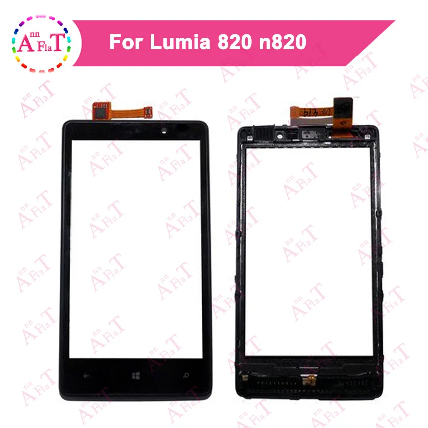 5 шт./лот 4 3 &quotдля Nokia Lumia 820 N820 сенсорный экран с рамкой дигитайзер Датчик внешняя