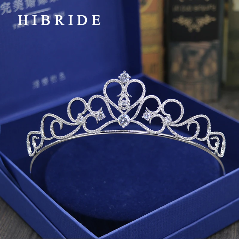 Лидер продаж свадебная тиара с фианитом AAA корона аксессуары для волос невесты