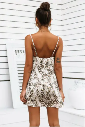 2019 женский богемный цветочный шифоновый летний сексуальный пляжный короткий