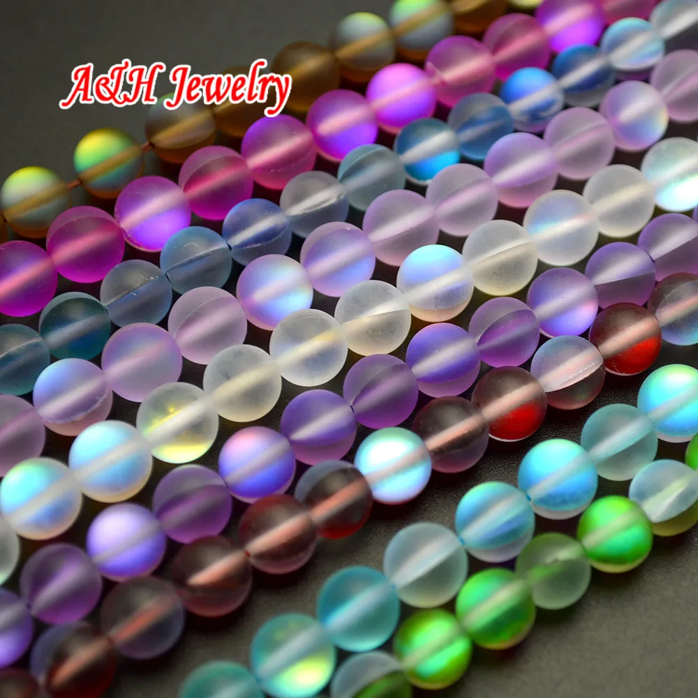 

5pcs Per Color High Quality Matte Surface Imitated Synthesis Labradorite 8mm Strand Loose Round Beads