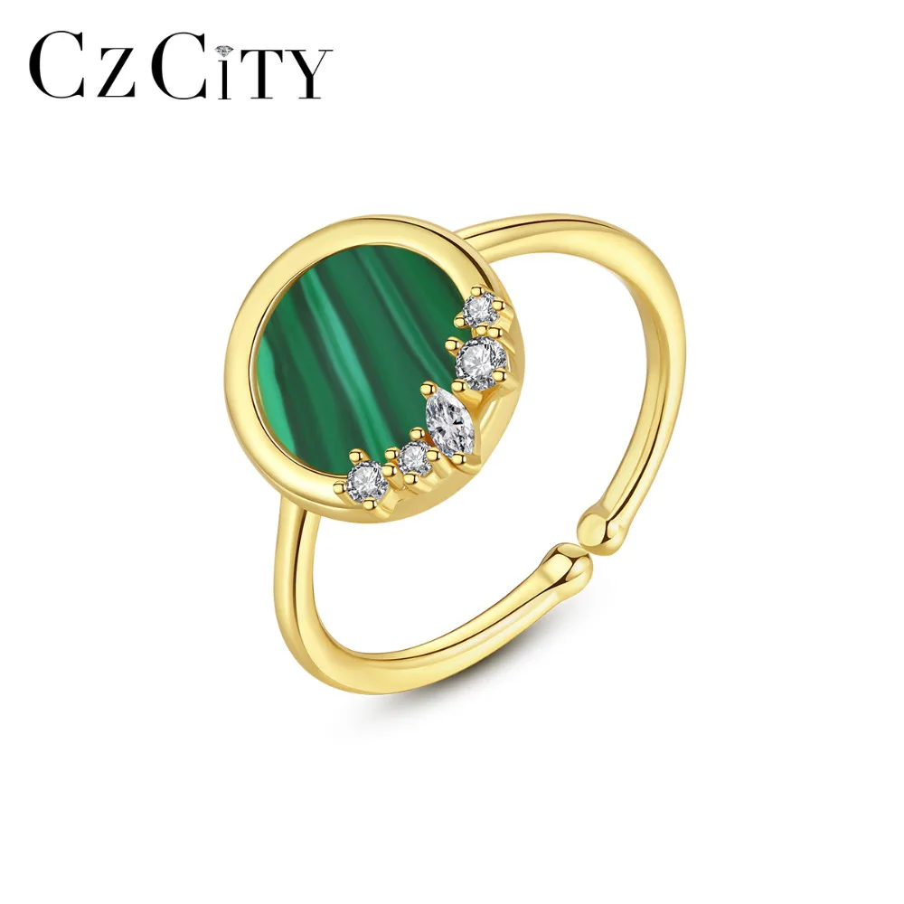 CZCITY 925 пробы Серебряные кольца для Для женщин ювелирные украшения вечерние