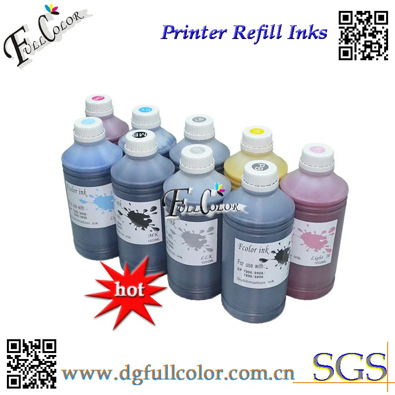 

Free shipping by DHL 9 color Sublimation Ink for Epson Pro 7908/9908/7890/9890 Bulk Cartridge Ink