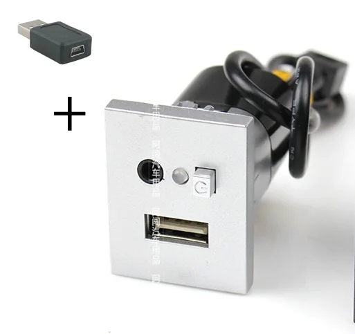 White USB флэш/AUX разъем интерфейса мини USB кабель аудио вход Адаптер для ford focus 2 mk2 2009 2010 2011 - Название цвета: White