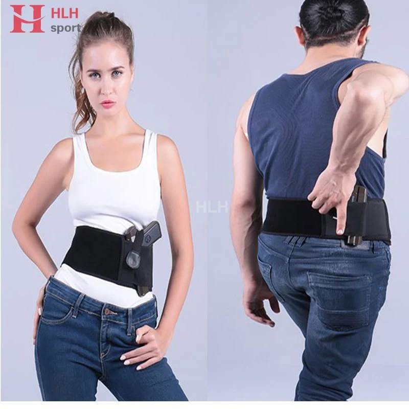 

Breathable Men & Women Belly Band Gun Holster Concealed Carry Waist Belt Waistband airsoft gun Holsters