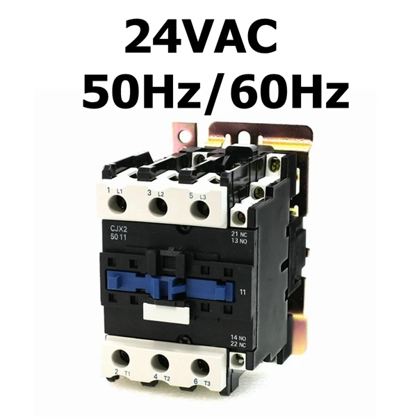 3 фазы 3 P 1NC 1NO Номинальная 50A Мотор Магнитный Запуск контактор переменного тока 24 В 110 В 220 В 380 В катушка вольт din-рейка Ith 80A контакты реле - Цвет: 24VAC