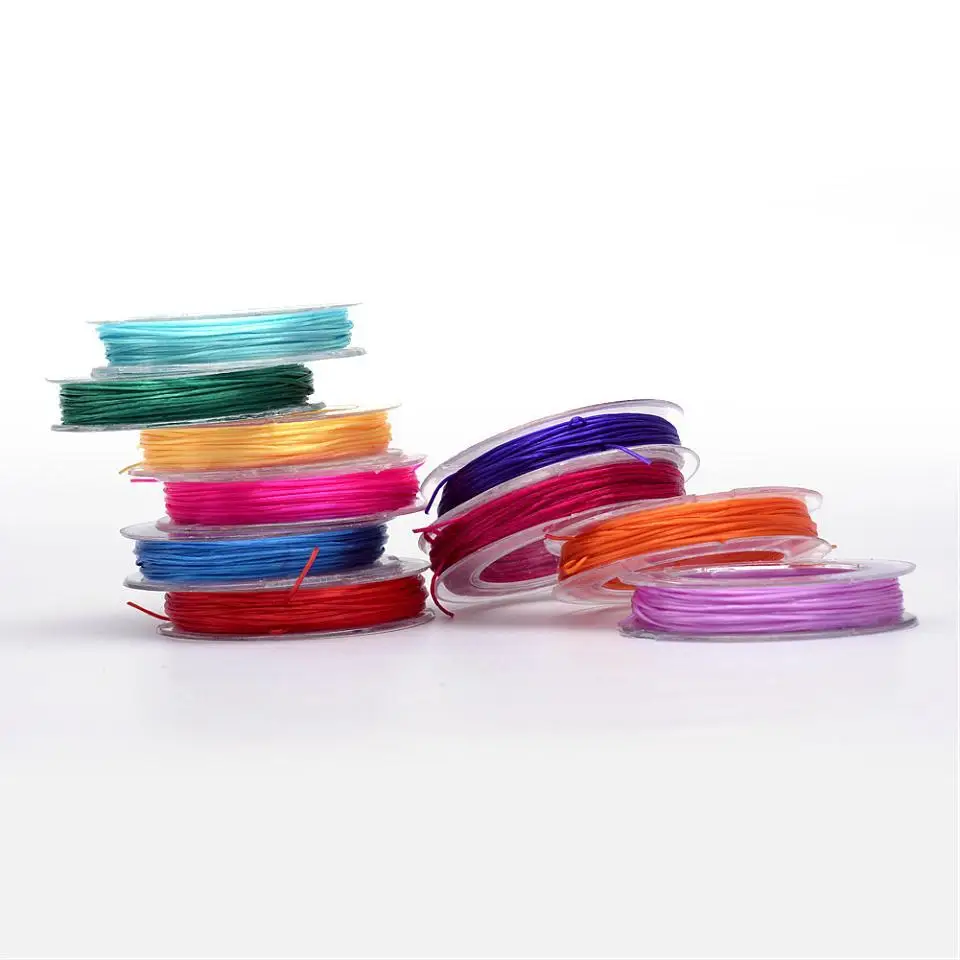 

0.5mm Elastic Fibre Wire for DIY Jewelry Findings Mixed Color; about 10m/roll, 10rolls/group