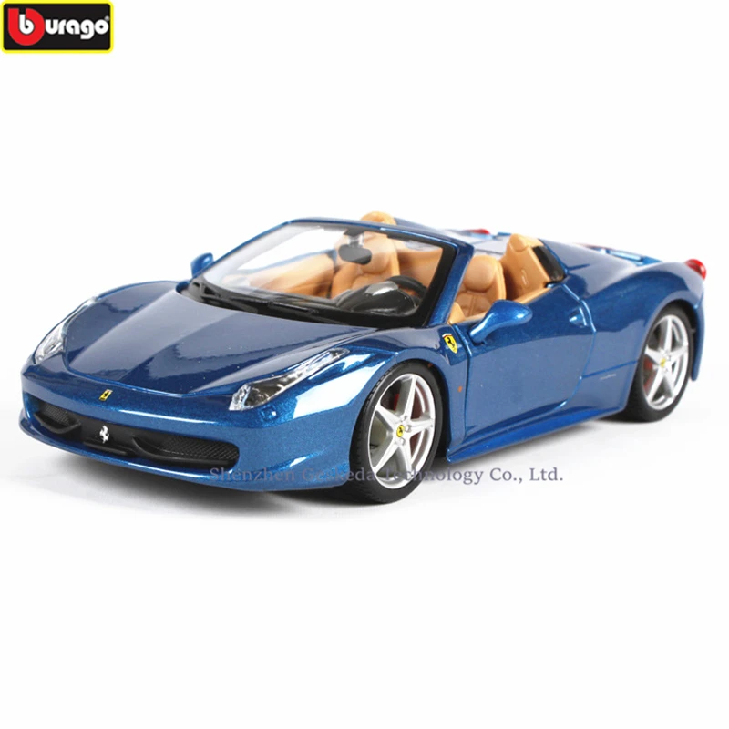 Bburago 1:24 Ferrari 458 производитель капота авторизованный имитационный сплав модель автомобиля ремесла украшения коллекция инструментов