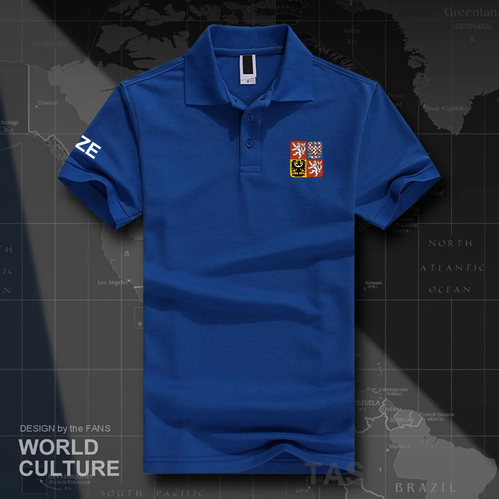 Czech Republic CZE polo shirts men short sleeve white brands printed for country 2018 cotton nation emblem new fashion | Мужская одежда