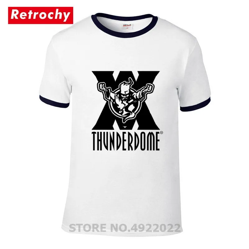 Оригинальная Винтажная Футболка thunderdome Hardcore Techno gabber Повседневная футболка с