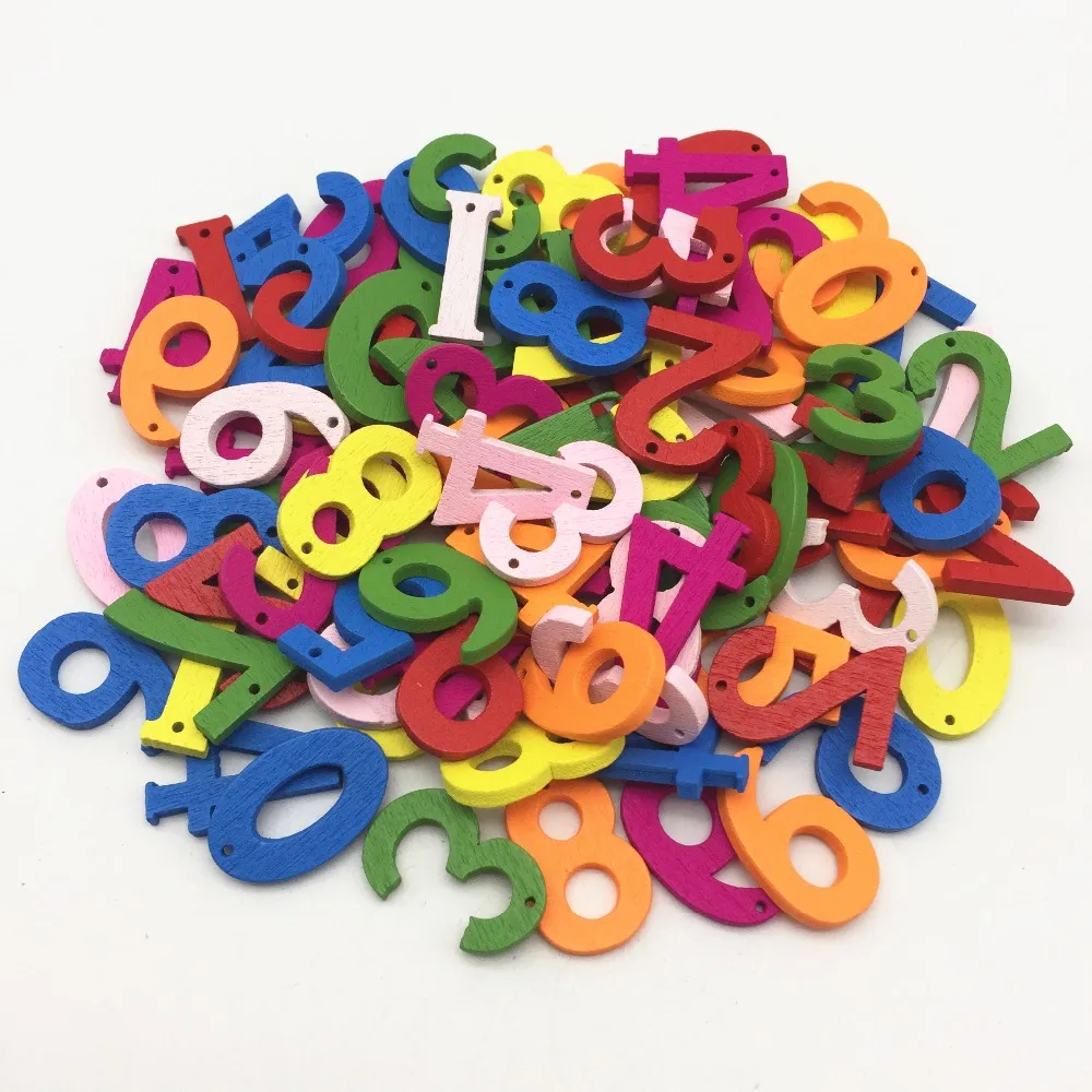 50PCS 22mm Mixed 0-9 Numbers Chips Tag Emebellishments Cardmaking DIY Crafts Scrapbook Pendants Christmas Wedding Decorations | Дом и сад