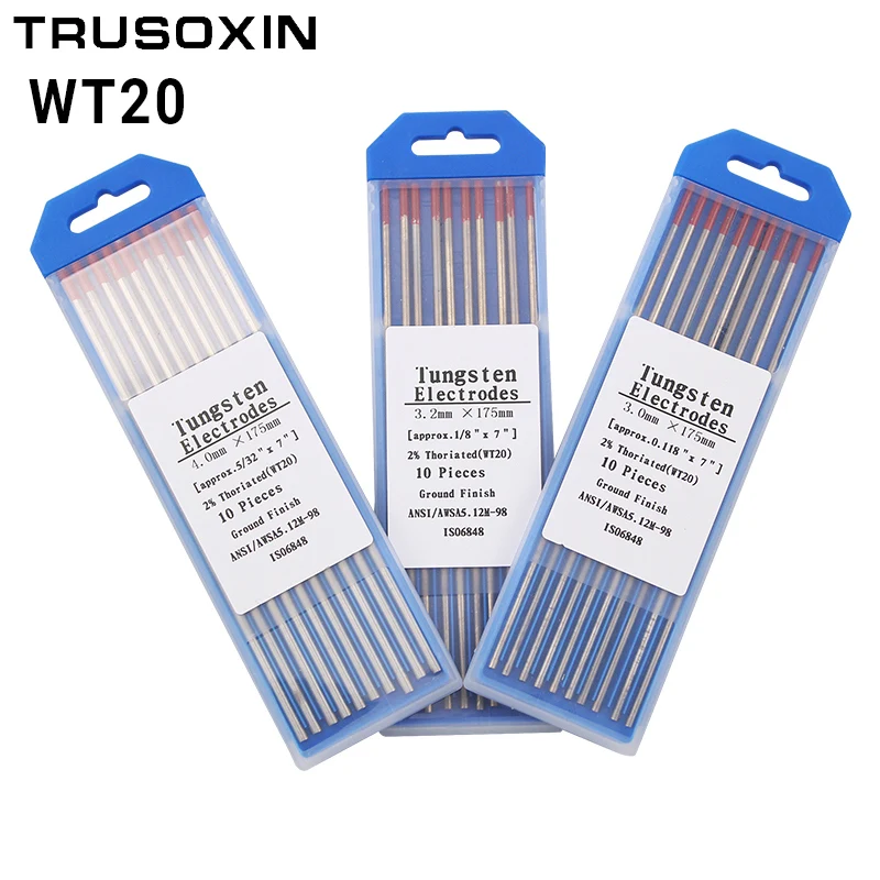 

10pcs Red Color Code 175MM Thorium Tungsten Electrode Head Tungsten Needle/Rod for the TIG Welding Machine with TIG Function