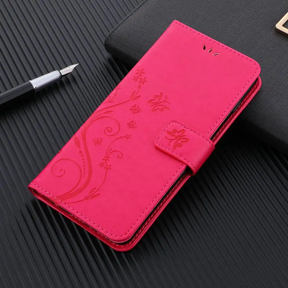 Red 3D Бабочка Флип Чехол для samsung Galaxy A40 Чехол кошелек чехол для телефона из искусственной кожи для samsung Galaxy A40 A405F A405 A 40 - Цвет: Red