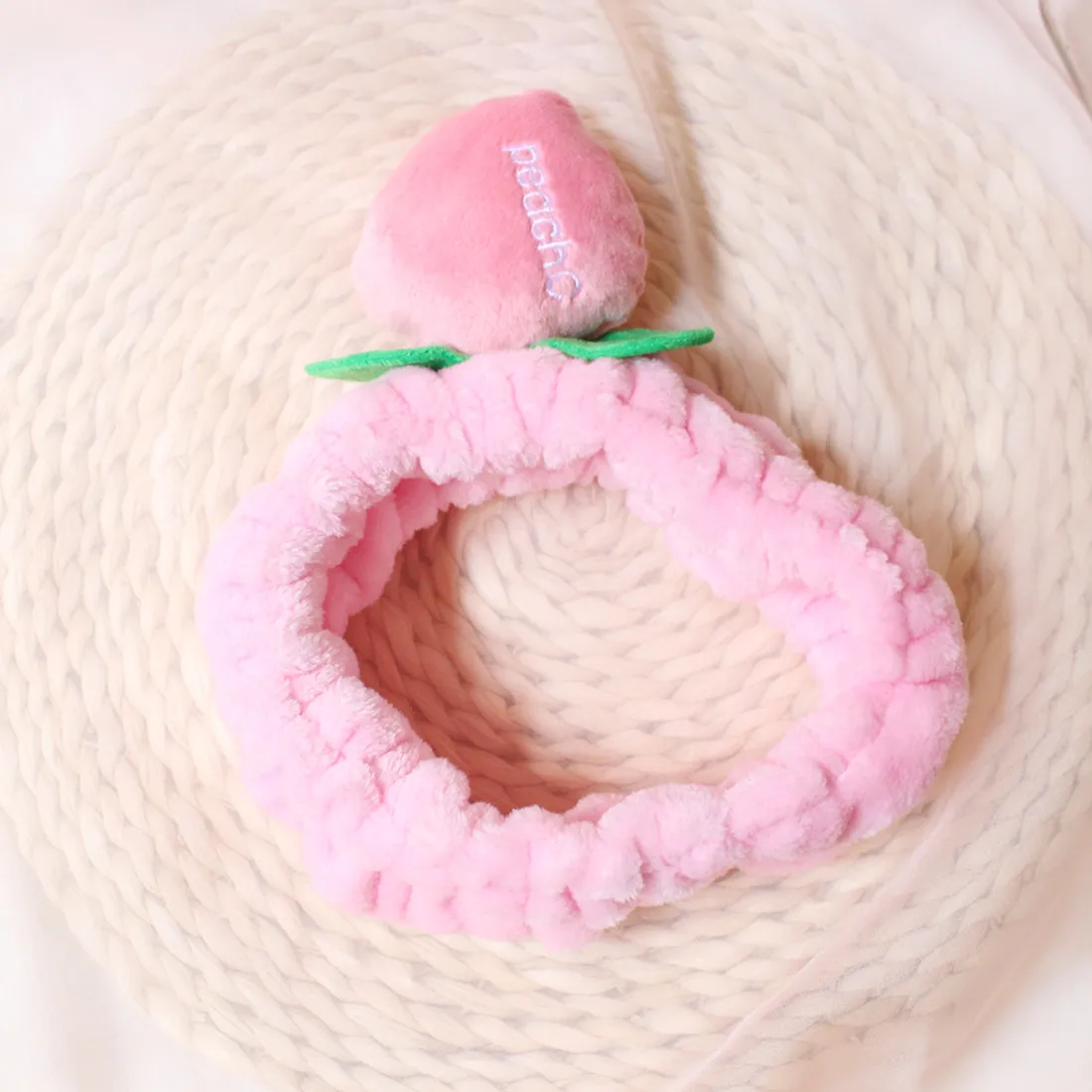 Женские повязки на голову из кораллового флиса персикового цвета для девушек