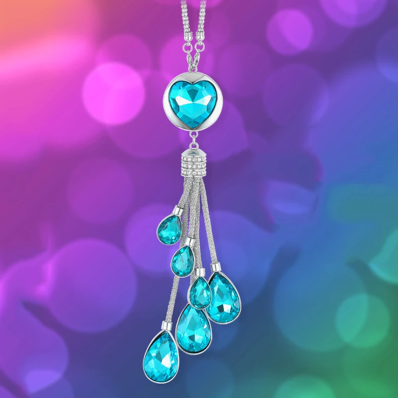 Подвеска на зеркало заднего вида в форме сердца с кристаллами|Орнаменты| |