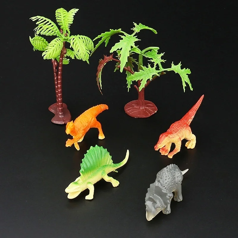 12Pcs Dinosaur solid Assorted Figures Park PVC Play Prehistoric Toy Set Kids Gift simulation wild animal toys | Игрушки и хобби
