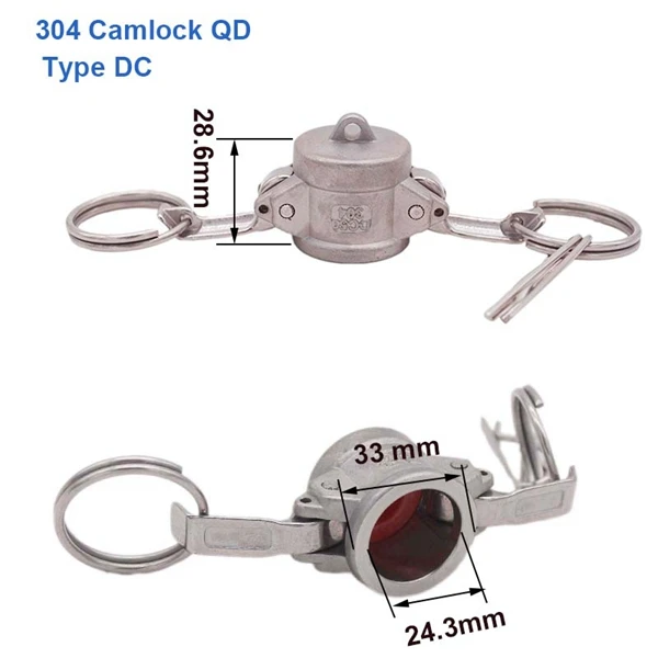 DC 304 нержавеющая сталь 1/" Camlock Быстрый разъём Cam& Groove фитинг Homebrew пивной насос труба - Цвет: DC