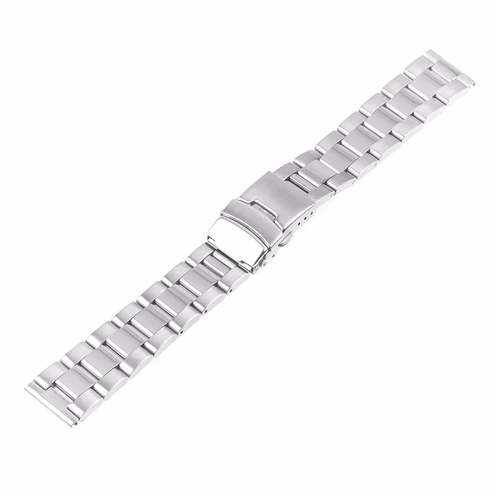 

22mm Stainless Steel Watch Band for Asus ZenWatch 1 2 22mm Men WI500Q WI501Q Safety Buckle Strap Wrist Belt Link Bracelet + Tool