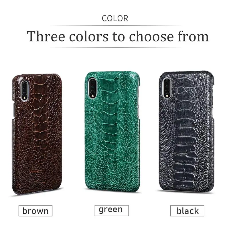 100% натуральная страусиная кожа чехол для телефона iPhone X 11 Pro Max 12 Mini XR XS MAX 7 8 Plus 6s 6 5 SE