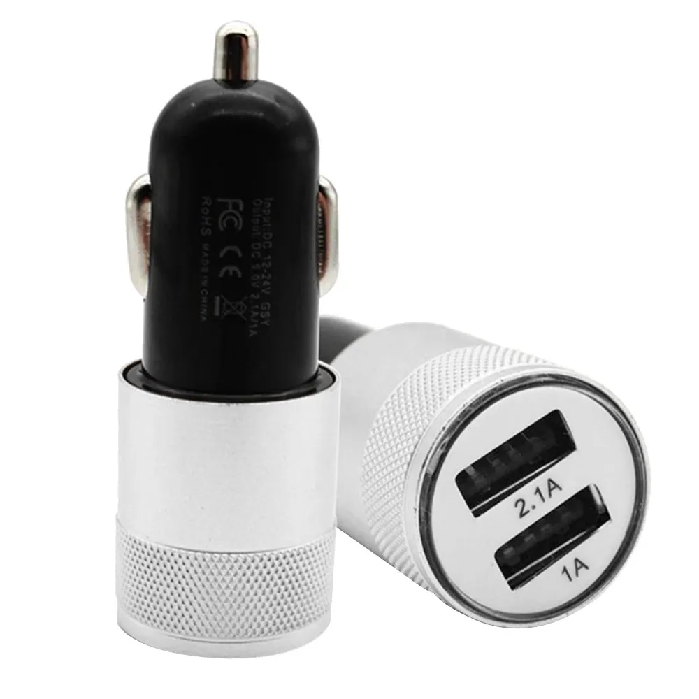 Двойной порт USB Автомобильное зарядное устройство Универсальный 5 в 3.1A Быстрая зарядка мини 2 порта Переходник USB для зарядки в машине для смарт мобильного телефона# N