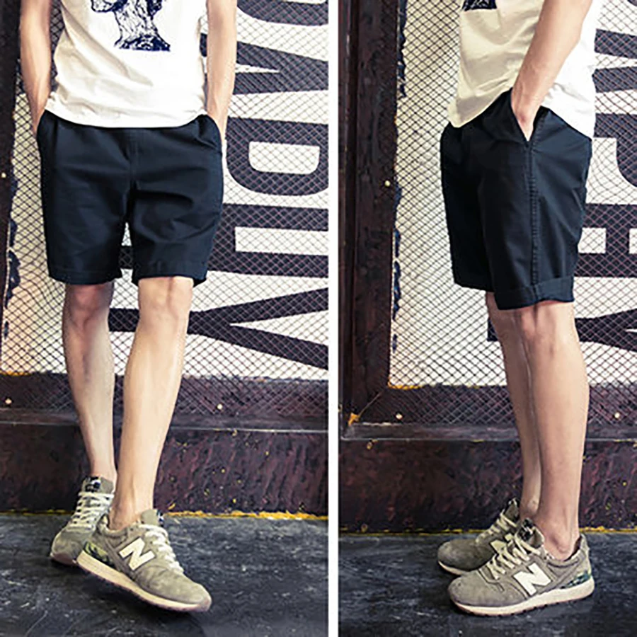 Повседневное короткие мужские Шорты летние большие размеры с эластичной талией