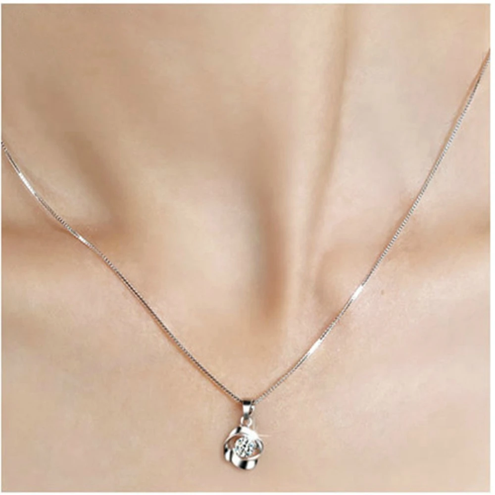 Модные туфли из натуральной 100% 925 стерлингового серебра ожерелья для женщин