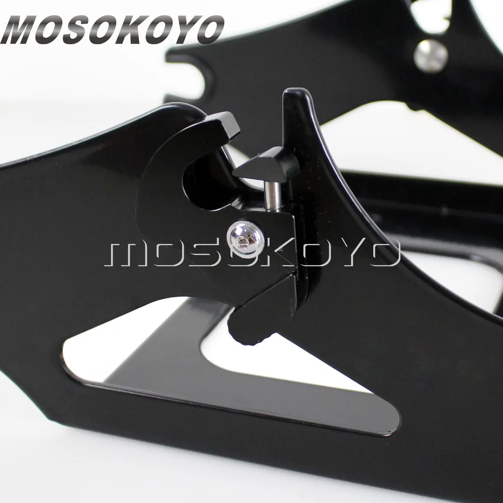 Motorcycle Two Up Detachable Tour Pak Pack Luggage Rack for Harley Touring Road King Street Glide FLHR FLHX 2014-Later Black |