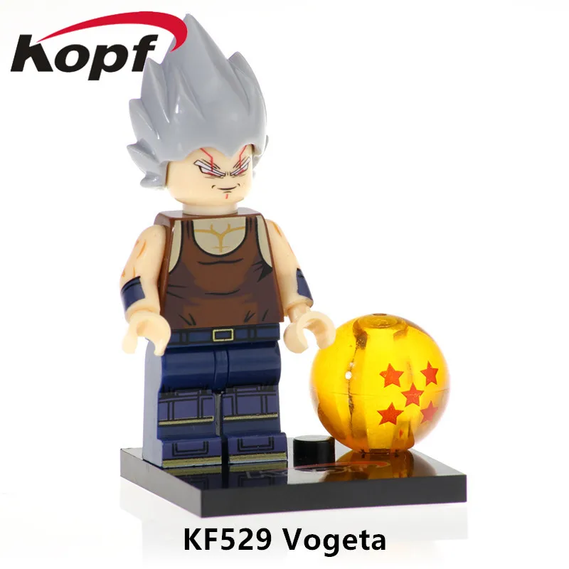 KF529 Without Box KF525 один строительные блоки Сон Гоку Золотой Freze uuub хит Vogeta Dragon Ball Z фигурки Модель кирпичики для детей подарок игрушки - Цвет: KF529 Without Box
