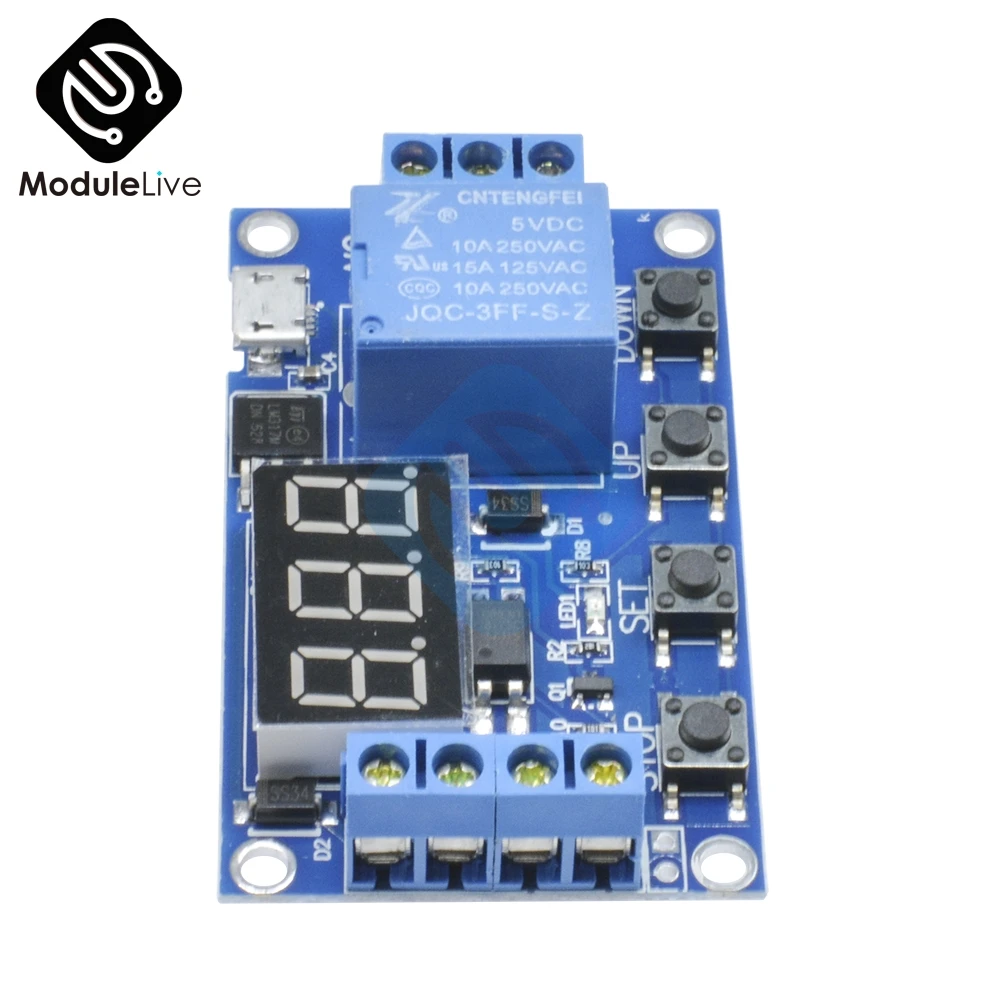 Цифровой светодиодный дисплей с микро USB 5 В|switch relay module|switch relaycycle timer |