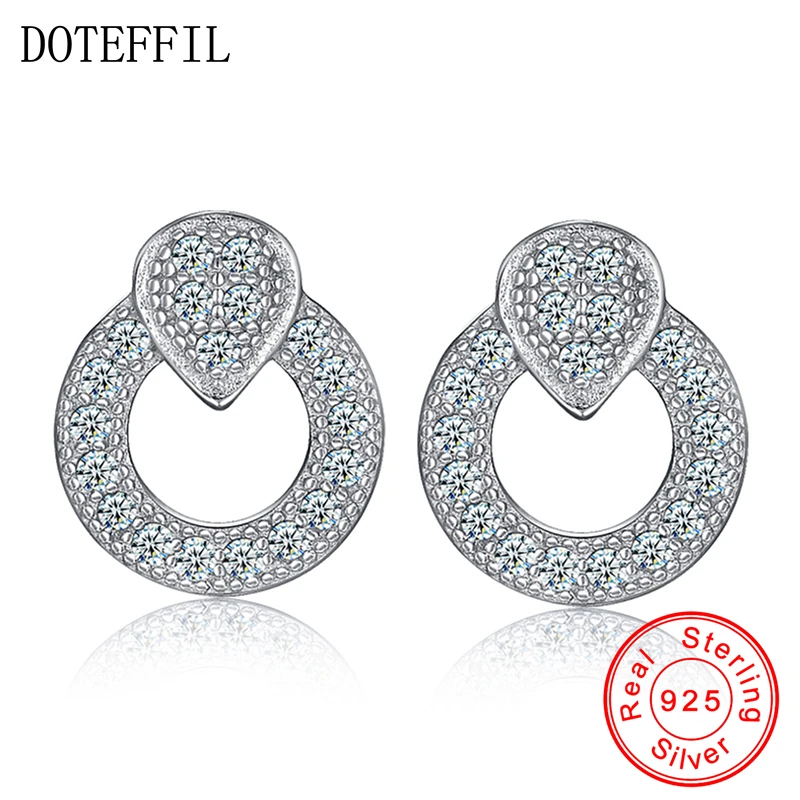 Женские серьги гвоздики из серебра 2020 пробы с фианитом|studs for women|crystal studfashion stud