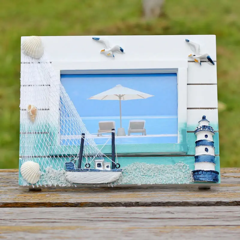 Средиземноморский стиль океан парусный спорт картина с кораблем рамка ремесла