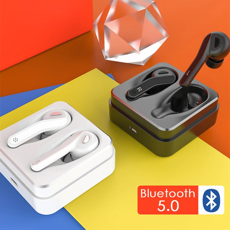 Bluetooth-гарнитура 5 0 Беспроводная спортивная с зарядным устройством стерео