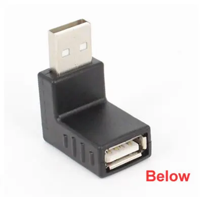 Разъем адаптера для ноутбука USB 2 0 A Male Female под углом 90 градусов