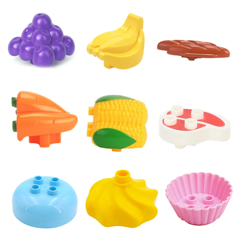 

Big Building Block Accessories Furnishing Decoration Brick Compatible Big Size Brick Play House Cake Girl Toys For Children Gift