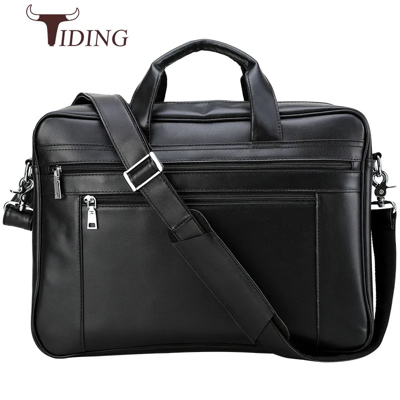 Дизайнерский деловой портфель Tiding из 100% натуральной кожи для 17 дюймового