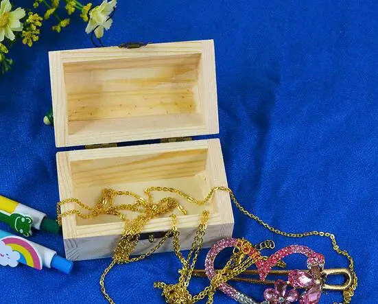Домашний ящик для хранения натурального дерева с крышкой золотой замок открытка Домашний Органайзер ручной работы ремесло ювелирный чехол