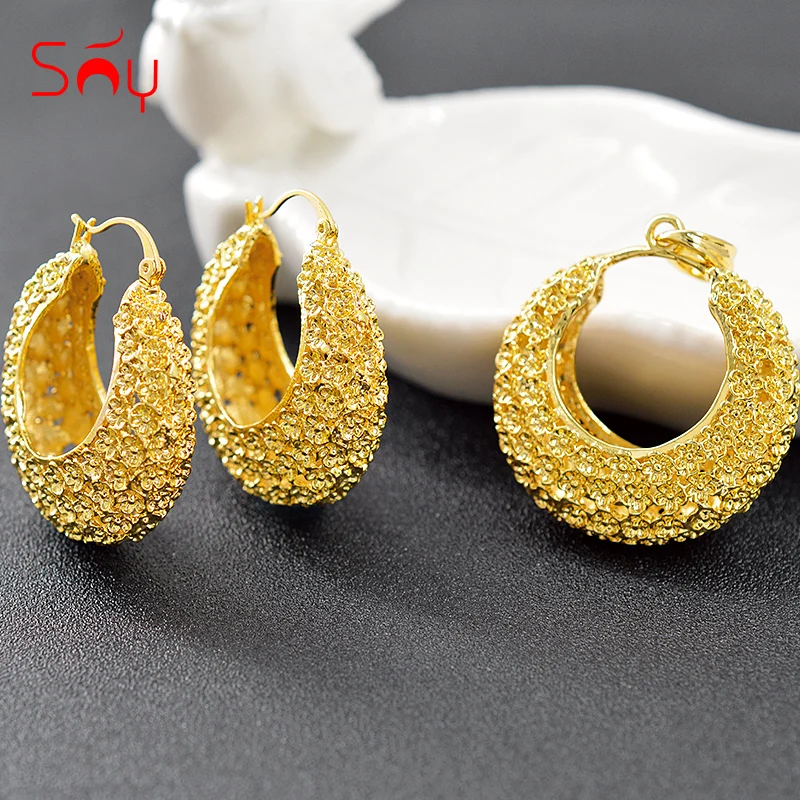 Sunny Jewelry цветок Ювелирные наборы для женщин колье серьги кулон большие круглые