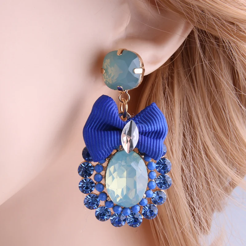 Большие серьги-подвески NeeFu WoFu Стразы висячие серьги из цинкового сплава большие