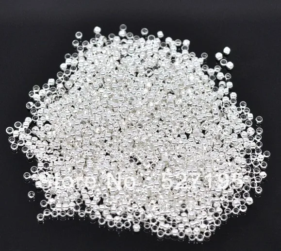 

5000Pcs Silver Plated CrimpsBead 2mm