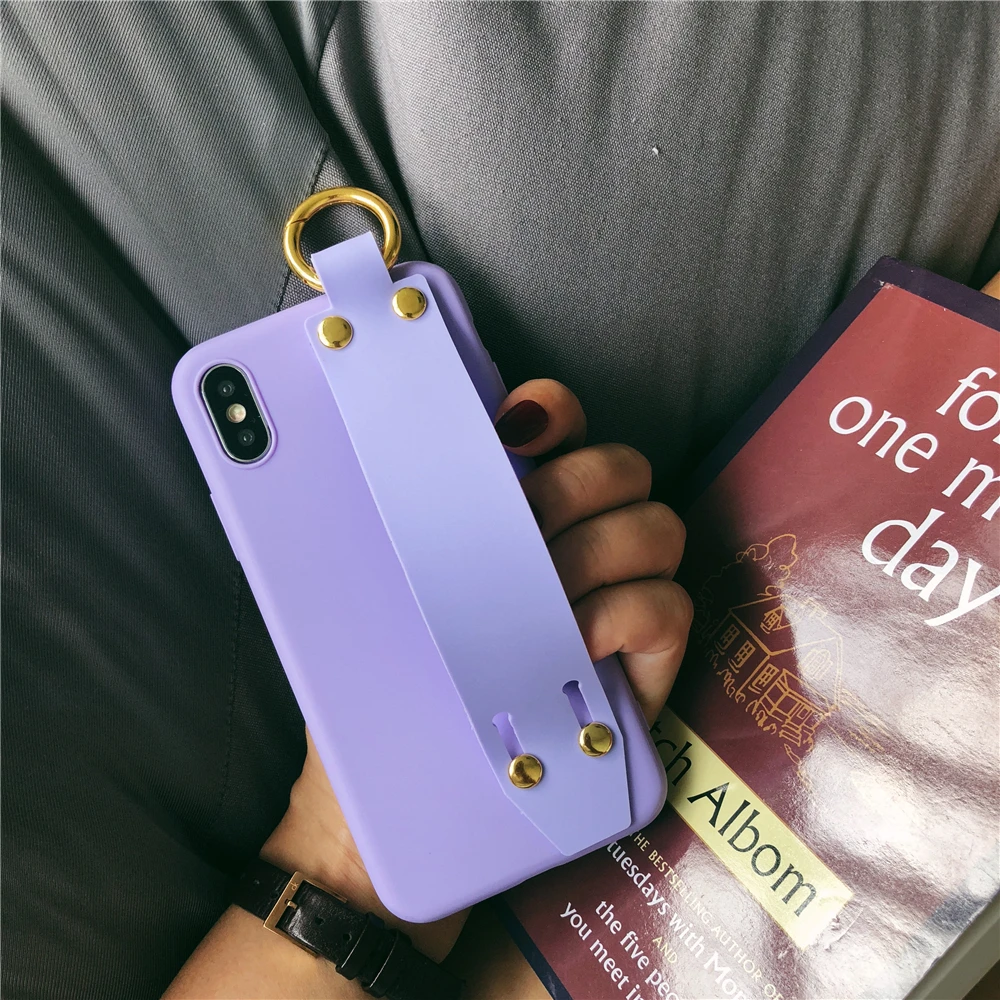 DISCASE Модный чехол для iphone XS MAX XR X 6 6s 8 7plus простой однотонный кронштейн мягкий все