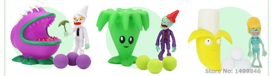 Растения против Зомби Peashooter ПВХ фигурка модель игрушки подарки игрушки для детей Высокое качество в OPP мешок