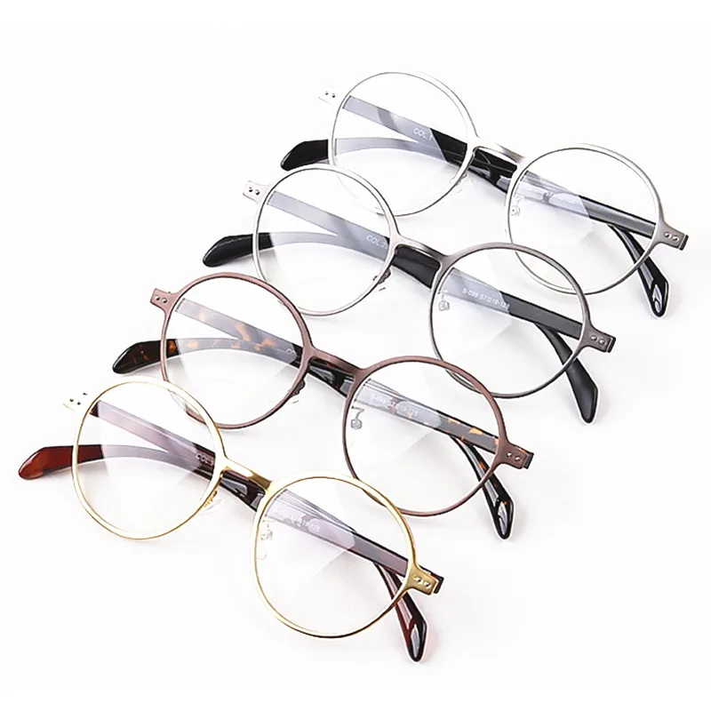 

Vintage Oval Round Glasses Full Rim Eyeglass Frames Myopia Rx able come with clear non prescription lenses